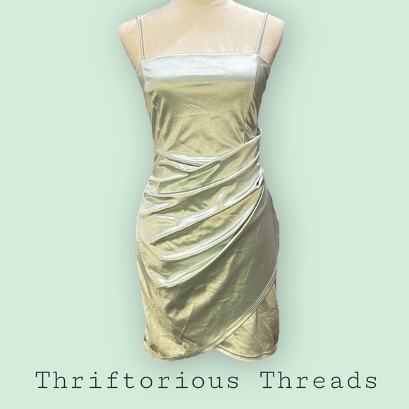 Windsor Wrapped In Satin Mini Dress - Picture 6 of 14